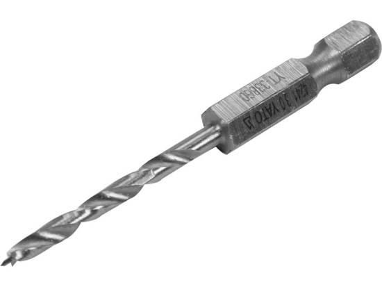Свердло по дереву YATO Польша : Ø3 x 65/35 мм, хвостовик- HEX 1/4", HSS 4241 YT-33860