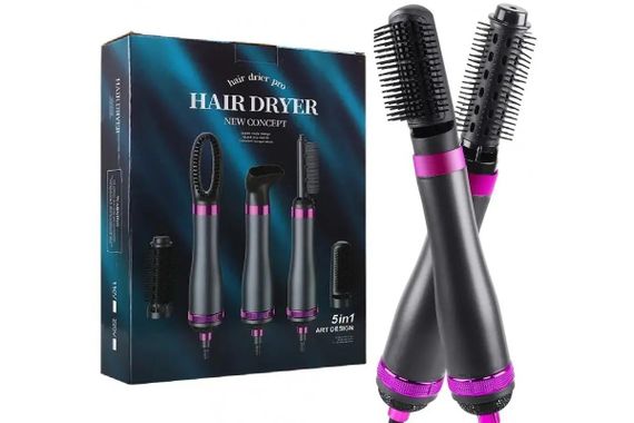Фен-гребінець Haire Dryer HA51 5в1 із іонізацією та керамічним покриттям зелена коробка (46017-_438) | Зображення 6