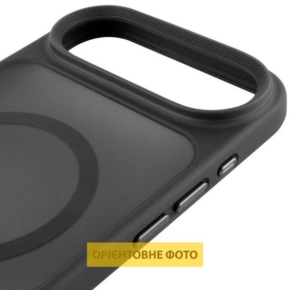 TPU+PC чохол Metal Buttons with MagSafe для Apple iPhone 17 Air (6.5") Чорний / Black | Зображення 3