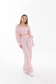 Костюм четвірка 4Profi Сорочка + Брюки+ Шорти + Топ  пудровий розмір M