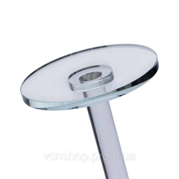 Тортівниця скляна на ніжці 12×18 см кругла стійка для торта, капкейків HP-4-68M | Зображення 3