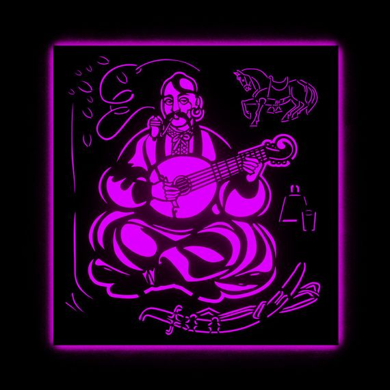 Панно декоративне картина на стіну козак Мамай LED підсвітка 500х530acr-p000269 | Зображення 4