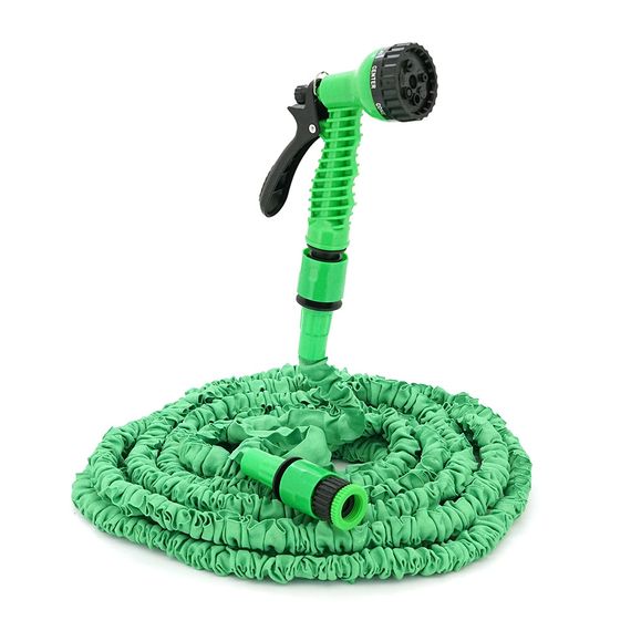 Шланг Садовий KY-225G, 7.5-22.5м/75ft, + розпилювач, насадка на кран, Green, Box