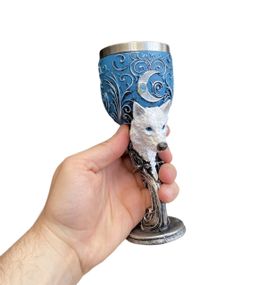 Келих для вина 3D Білий вовк