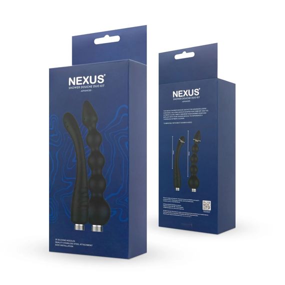 Набір насадок для анального душу Nexus ADVANCED Shower Douche Duo Kit - Black | Зображення 8