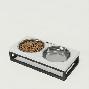 Миски на подставке для маленьких собак и котов Hollky Base XS (2 × 0,25 л) BXS-28145-GRWH
