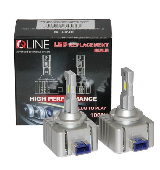 Комплект світлодіодних ламп Qline Ultra D8S 65W 6000K (2шт) | Зображення 3