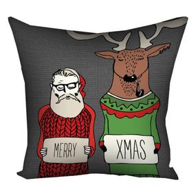 Подушка габардинова з принтом Merry Xmas 40x40 (4P_17NG047)