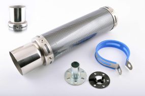 Глушитель (тюнинг)   300*90mm, креп. Ø48mm   (нержавейка, карбон mod:1, прямоток, тип:5)