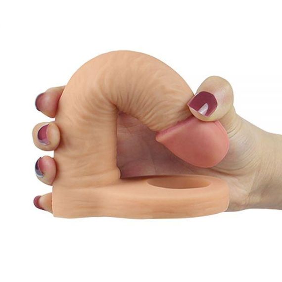 Тілесна насадка для подвійного проникнення The Ultra Soft Double 14 см Sex Aura | Зображення 4