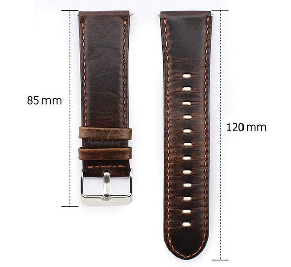 Шкіряний ремінець для годинника Samsung Galaxy Watch Active (SM-R500) / Active 2 (SM-R820/R830) - Dark Brown | Зображення 2