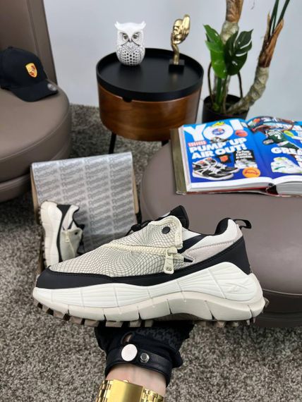 Мужские кроссовки New Re3ebok Zig Kinetica 2.5 Edge x Spyder  Beige Black (Waterproof) 44 28