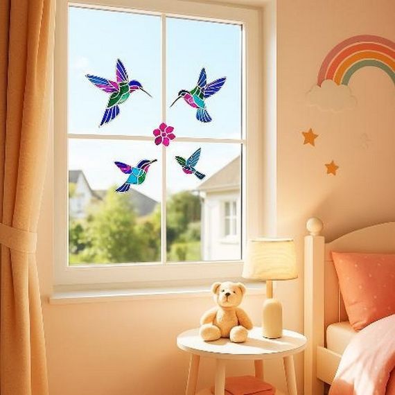 Набір для вітражного живопису за номерами "Колібрі" FDSGK-07 | Зображення 4