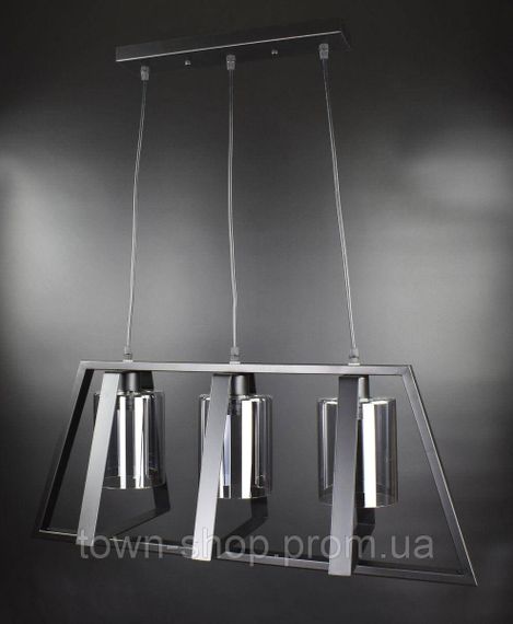 Люстра потолочная подвесная в стиле LOFT (лофт) 11806/3-gr Черный 40-120х30х75 см.