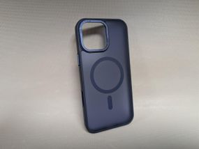 Чехол для iPhone 16 Pro Max / Айфон 16 Про Макс, GUARD MATTE, противоударный, Soft Touch, с MagSafe, синий