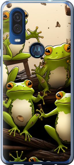 Чехол на Motorola One Vision Жабки "5656u-1782-17620"
