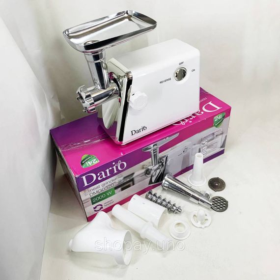 Мясорубка электрическая 2000Вт Dario DMG0320 White | Зображення 7