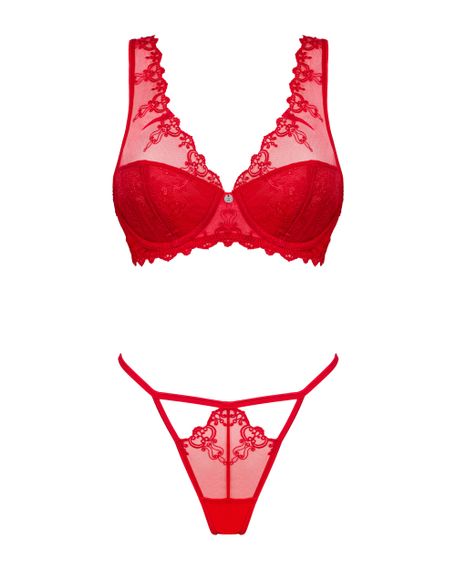 Комплект Obsessive Lonesia set Красный S/M | Зображення 5