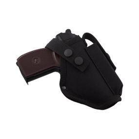 Кобура ПМ поясна з чохлом, подсумком, під магазин (cordura 1000d, чорна) MAS