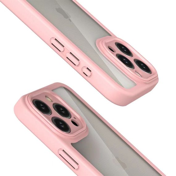 TPU чохол Transparent + Colour 1,5mm для Apple iPhone 14 Pro (6.1") Pink | Зображення 1