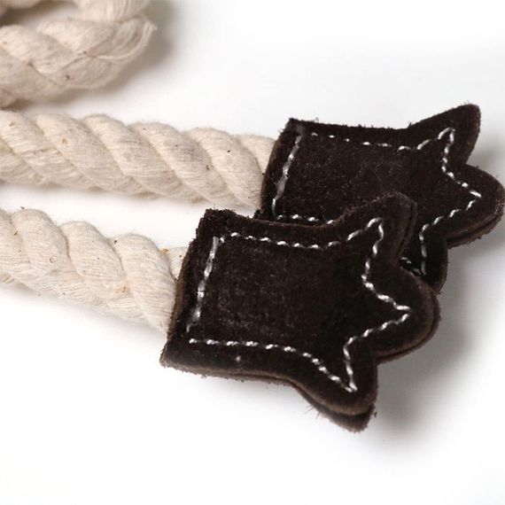 Іграшка для собак DoggyMan Leather Chicken With Rope, 21 см | Зображення 4