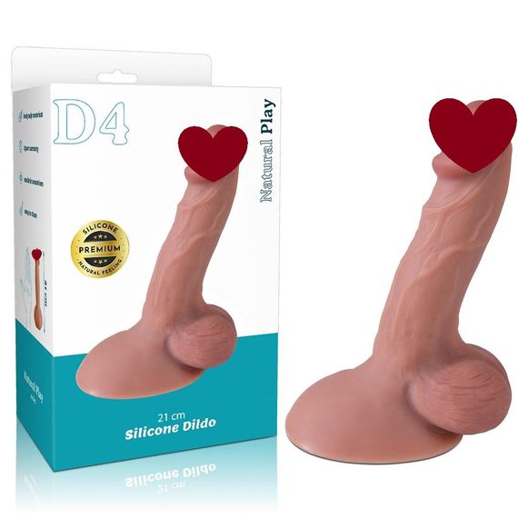 Реалистичное дилдо на большой присоске Natural Play sexstyle