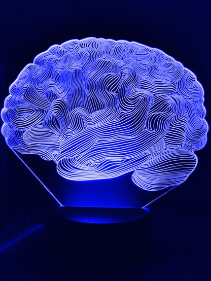 Акриловий світильник-нічник Мозок синій tty-n000912