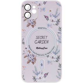 TPU+PC чохол Secret Garden with MagSafe для Apple iPhone 12 (6.1") White