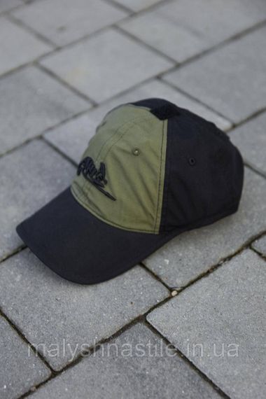 Бейсболка Helikon-Tex Logo Cap – PolyCotton Ripstop Black/Olive Green | Зображення 1