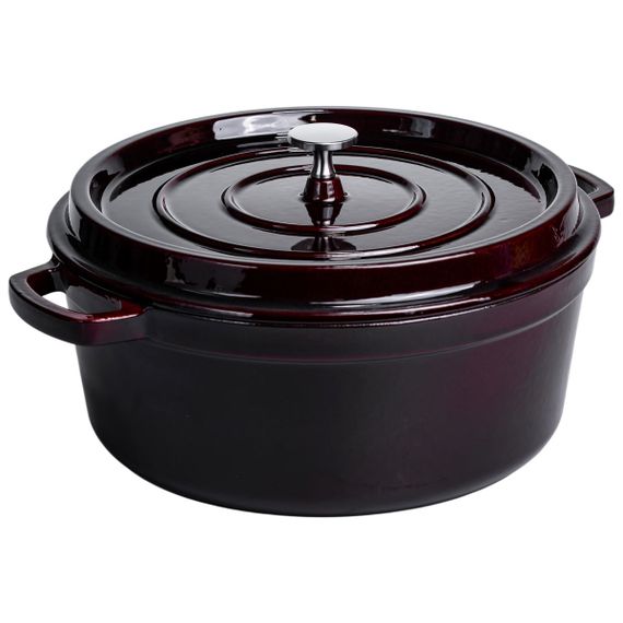 Кокотниця чавунна емальована 6.5 л, бургунді Yiwu HP-FLG-13 burgundy | Зображення 5