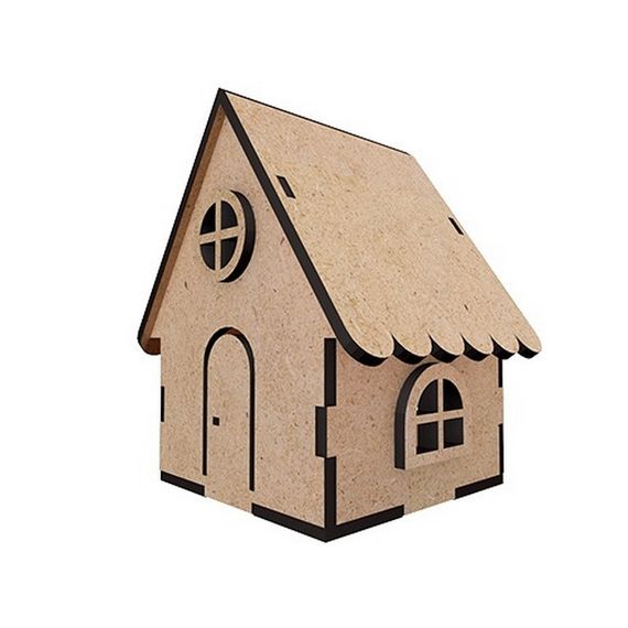Заготовка для декорування "Будиночок 12" FDPO-403 з LED свічкою в комплекті | Зображення 1