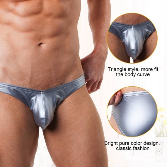 Сексуальні вінілові чоловічі труси Star Night колір металік, S sexstyle | Зображення 2