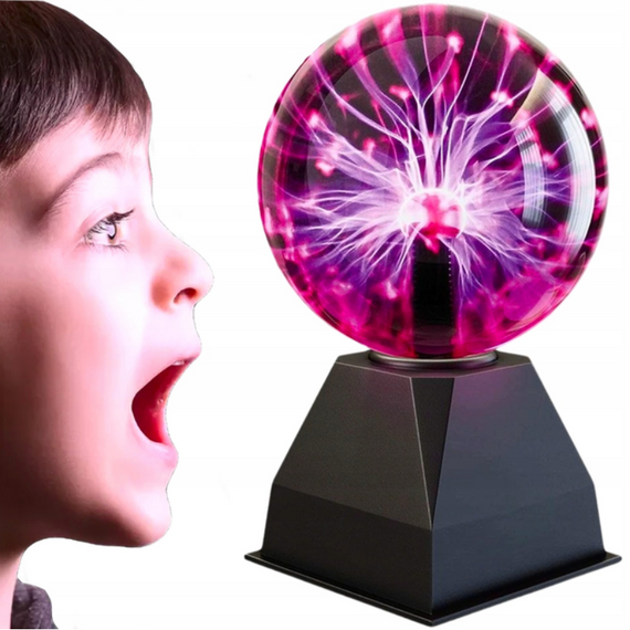Плазмова куля 4 дюйми, інтерактивний світильник, декоративна куля нічник для прихильників магії | Зображення 4
