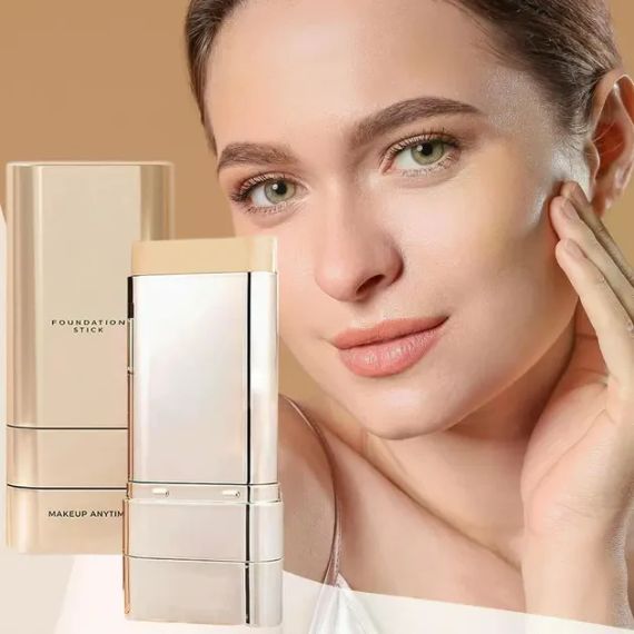 Тональний крем-стік 2в1 із щіточкою, основа для макіяжу обличчя Foundation Stick натуральний тон | Зображення 3