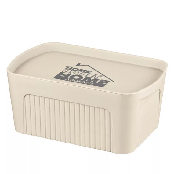 Ящик с крышкой для хранения Ardesto ARHC2506B 32х21.5х14 см бежевый