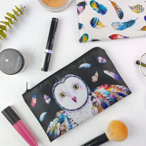 Косметичка жіноча Ты – моё чудо в перьях 20х12 см (K_21M009)