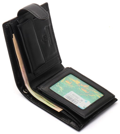 Черное классическое портмоне из натуральной кожи Marco Coverna MC-2003Н-1 | Зображення 5