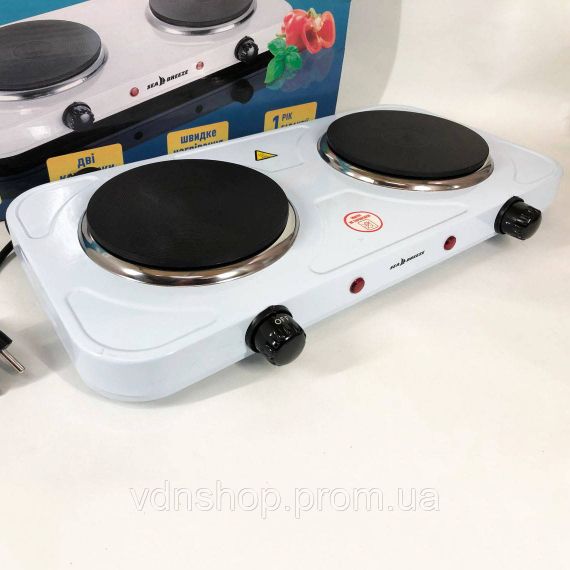 Электро плита маленькая Sea, Плита двухкомфорочная для дома Портативная переносная RW-82 | Зображення 3