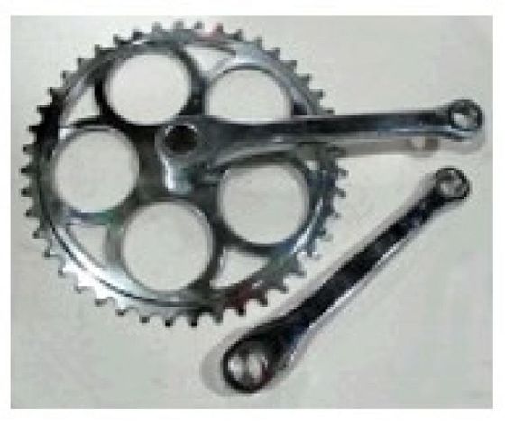 Звезда   велосипедная (передняя)   46T   (+2 шатуна L-170mm, клин, хром)   OEM