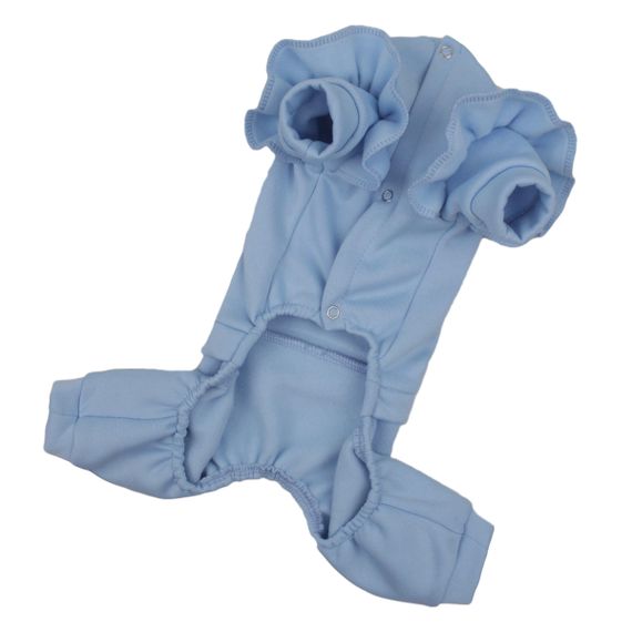 Костюм трьохнитка рюша блакитний D-164 | Зображення 3