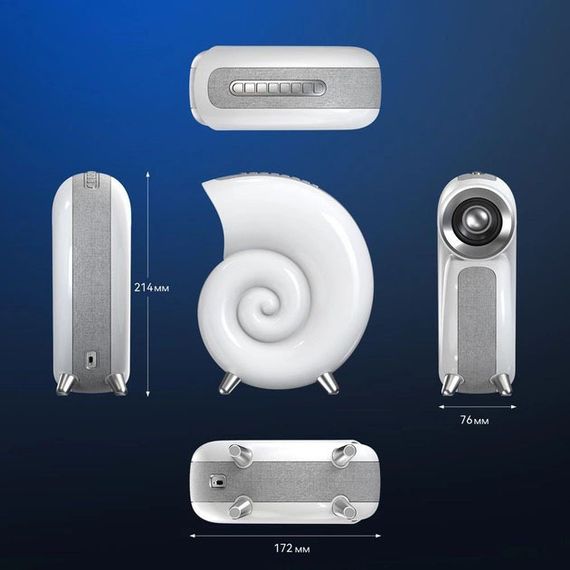 Нічник INSPIRE N70 APP 6W 2000 mAh, зарядний пристрій з підсвічуванням та вбудованим динаміком | Зображення 4