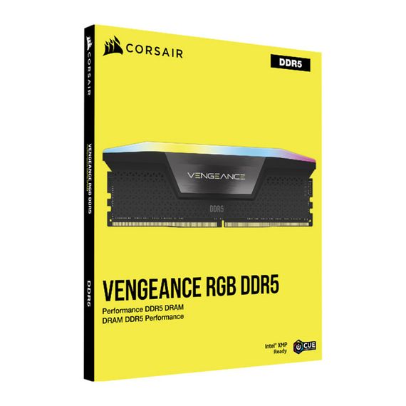 Модуль пам'яті для комп'ютера DDR5 48GB (2x24GB) 5200 MHz Vengeance RGB Black Corsair (CMH48GX5M2B5200C38) | Зображення 4