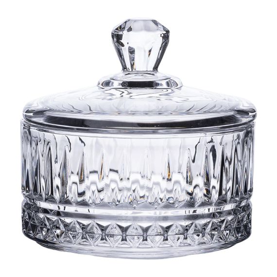 Цукерниця з кришкою скляна Ø 10 см кругла HP-YH-72