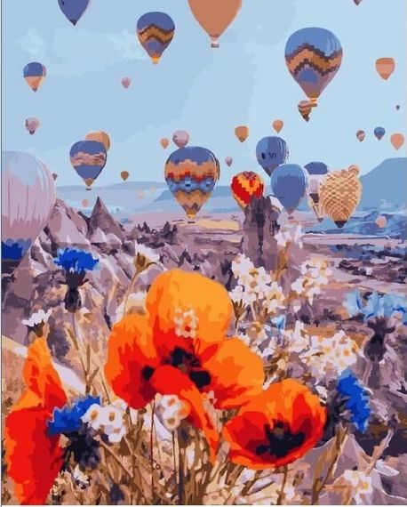 Маки на фоне каппадокии