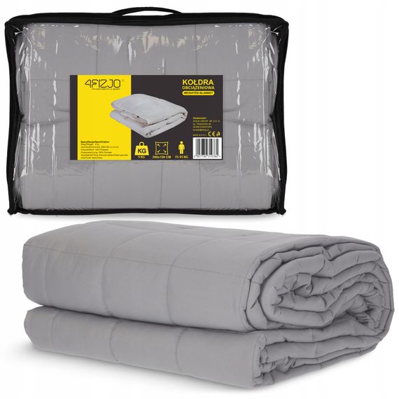 Ковдра важка (обтяжена) 4FIZJO 9 кг 150 x 200 см Grey (P-5907739319807)