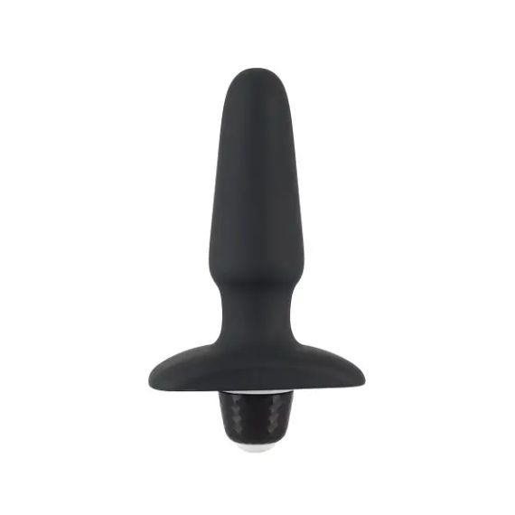 Анальна пробка з вібрацією Sweet Smile Rechargeable Butt Plug, чорна | Зображення 2