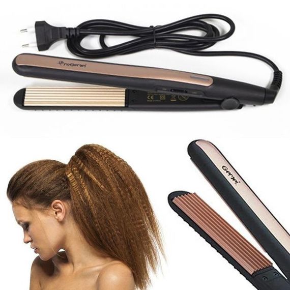 Выпрямляющий утюжок Gemei GM-2955W, Топ выпрямитель для волос, Плойка утюжок BY-381 гофре выпрямитель | Зображення 2