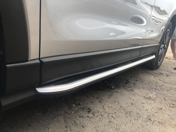 Боковые пороги оригинал V1 (2 шт) для Mazda CX-5 2017-2024 гг | Зображення 5