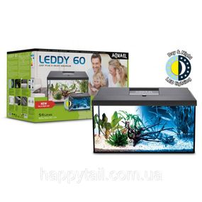 Аквариумный комплект Aquael Leddy 60 Day & Night - 54 л, 60х30х30 см, черный