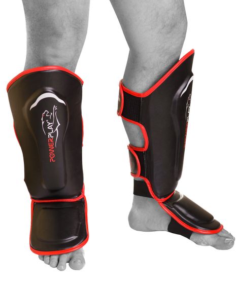 Захист гомілки і стопи PowerPlay 3052 Чорно-Червоний L | Зображення 1